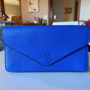 CMR Vibrant Blue Leather Clutch